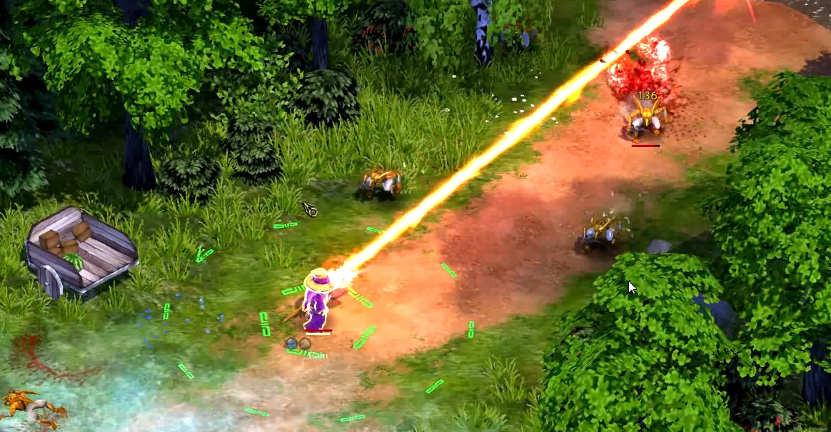 Magicka - Flaming Beam burns goblins to death.jpg