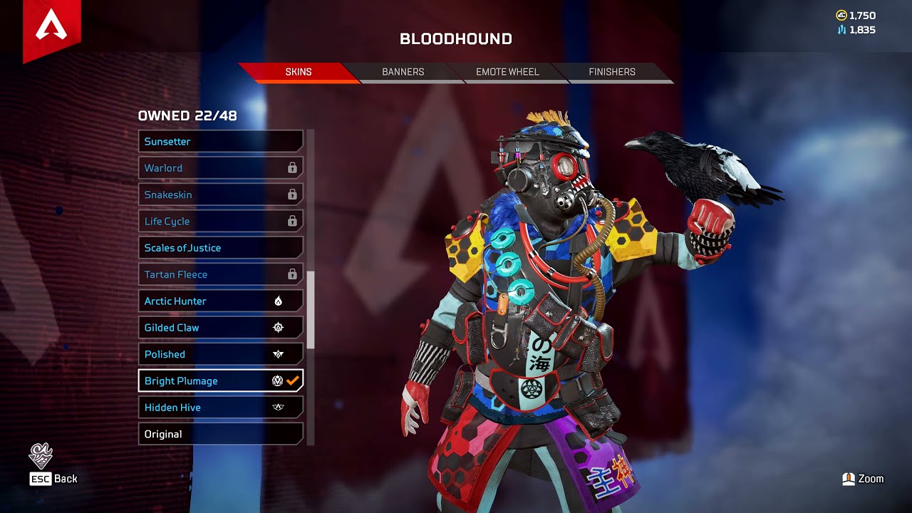 New Bloodhound skin "Bright Plumage", available in the Arenas Flash Event #2 : r/BloodhoundMains