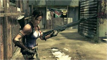 Sheva with her M3 shotgun