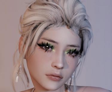 A female sim looking beautiful with custom content!