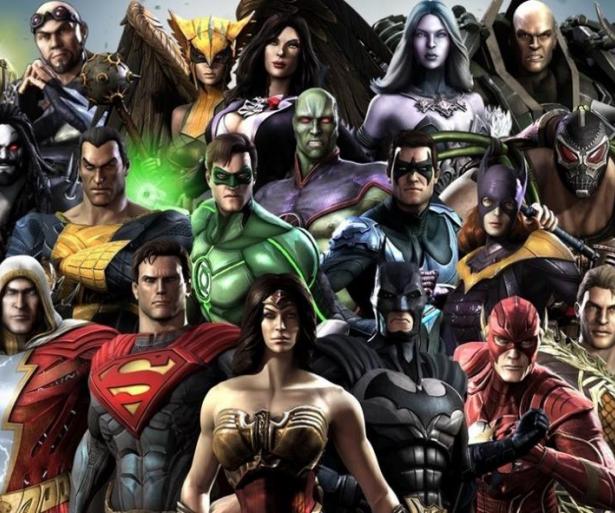 The character roster for 'Injustice: Gods Among Us'
