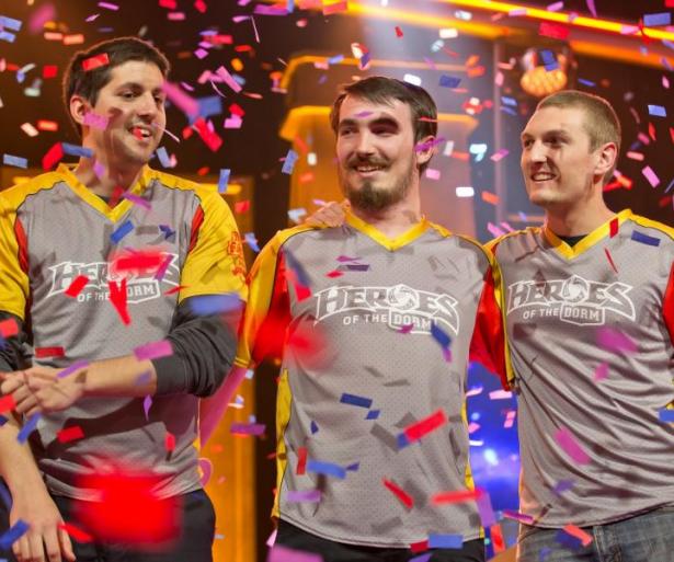 Laval celebrate Heroes of the Dorm victory