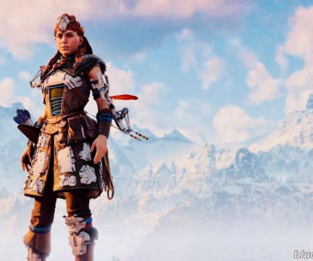 Aloy wearing Nora Protector Heavy Armor
