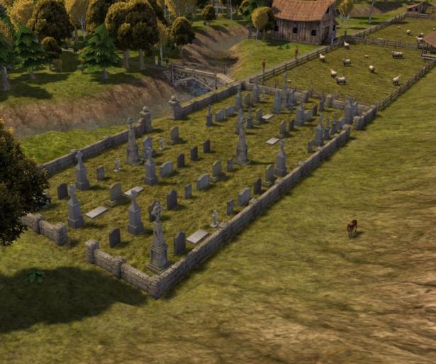 Banished, city-building game, Banished gameplay, Banished cemetery