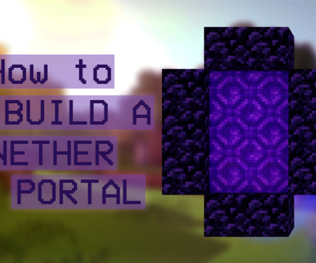 Thumbnail of a Nether portal built in Minecraft