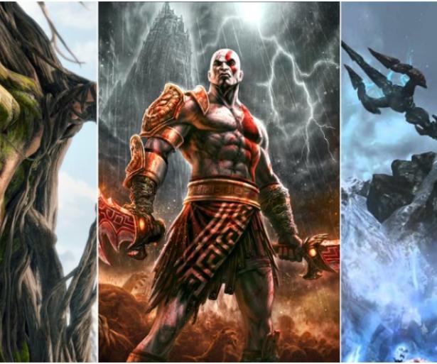Mirmir, Kratos, Poseidon God of War Evolution