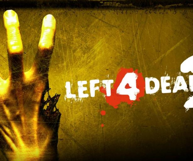 A banner for Left 4 Dead 2 showing the title and a zombified hand